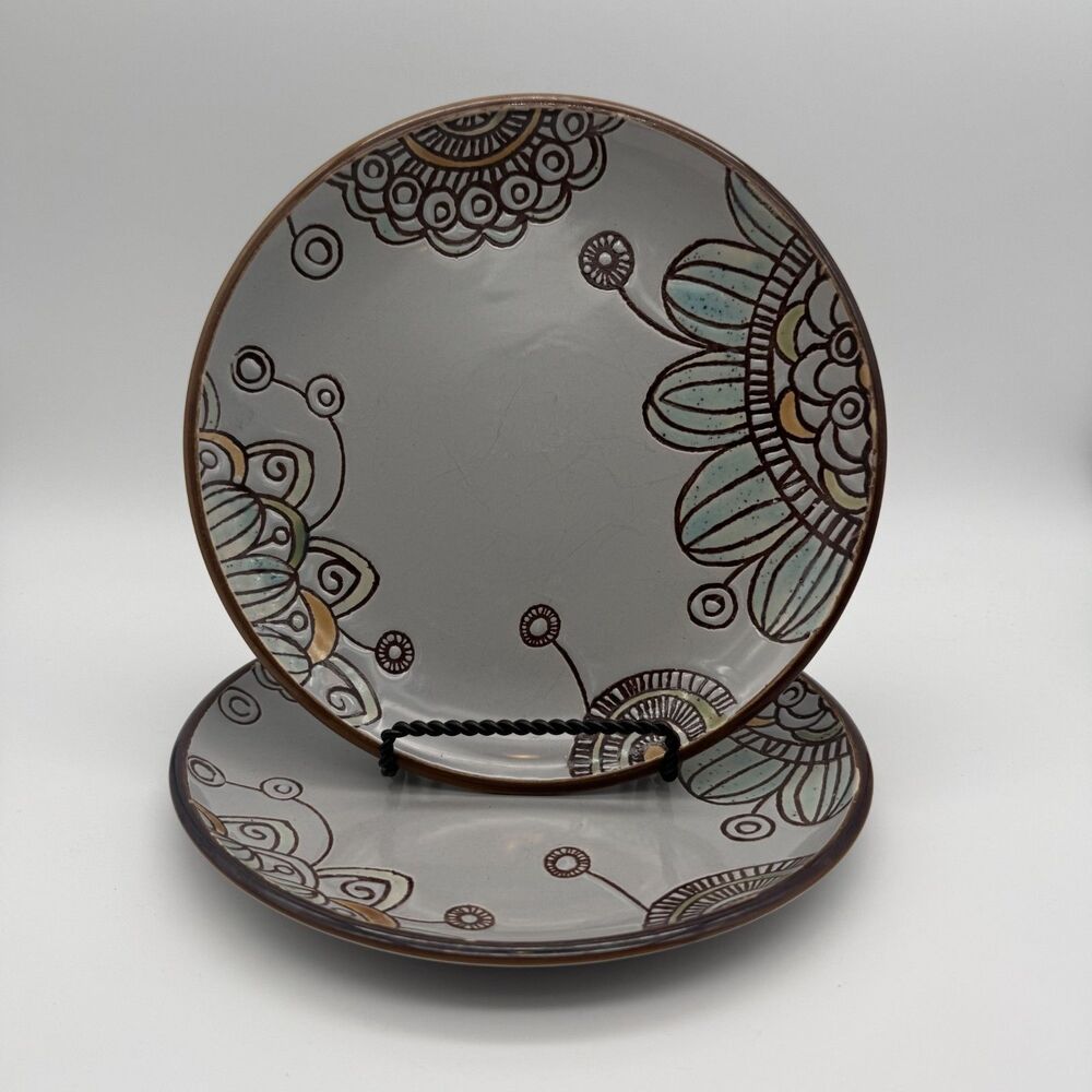 Threshold VERMILLION Salad plate 8.5" Set Of 2 DISCONTINUED Boho